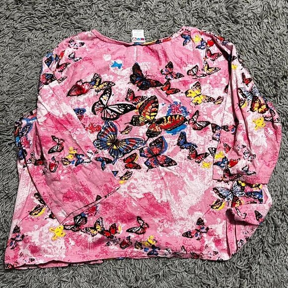 2000s Butterfly Boho Core Shirt Size XXL - Picture 4 of 6